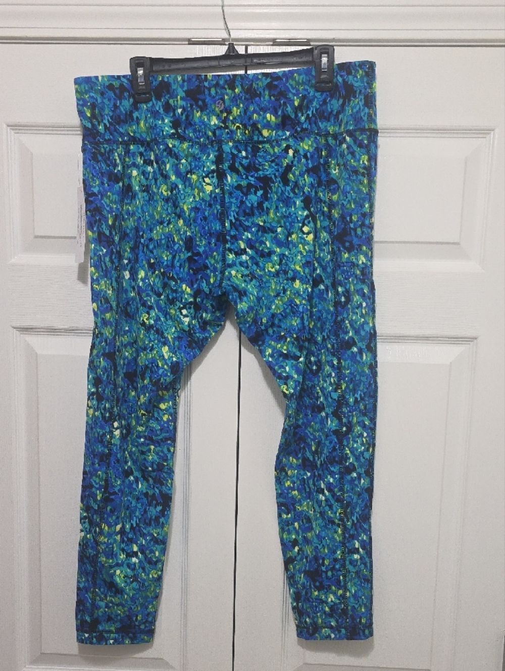 Soma Blue & Green Abstract Print Leggings - Picture 2 of 2